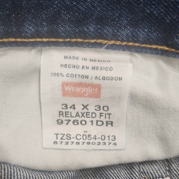 Wrangler Premium Relaxed Fit Denim Jeans for Men 34 X 30 100%Cotton - Picture 8 of 9